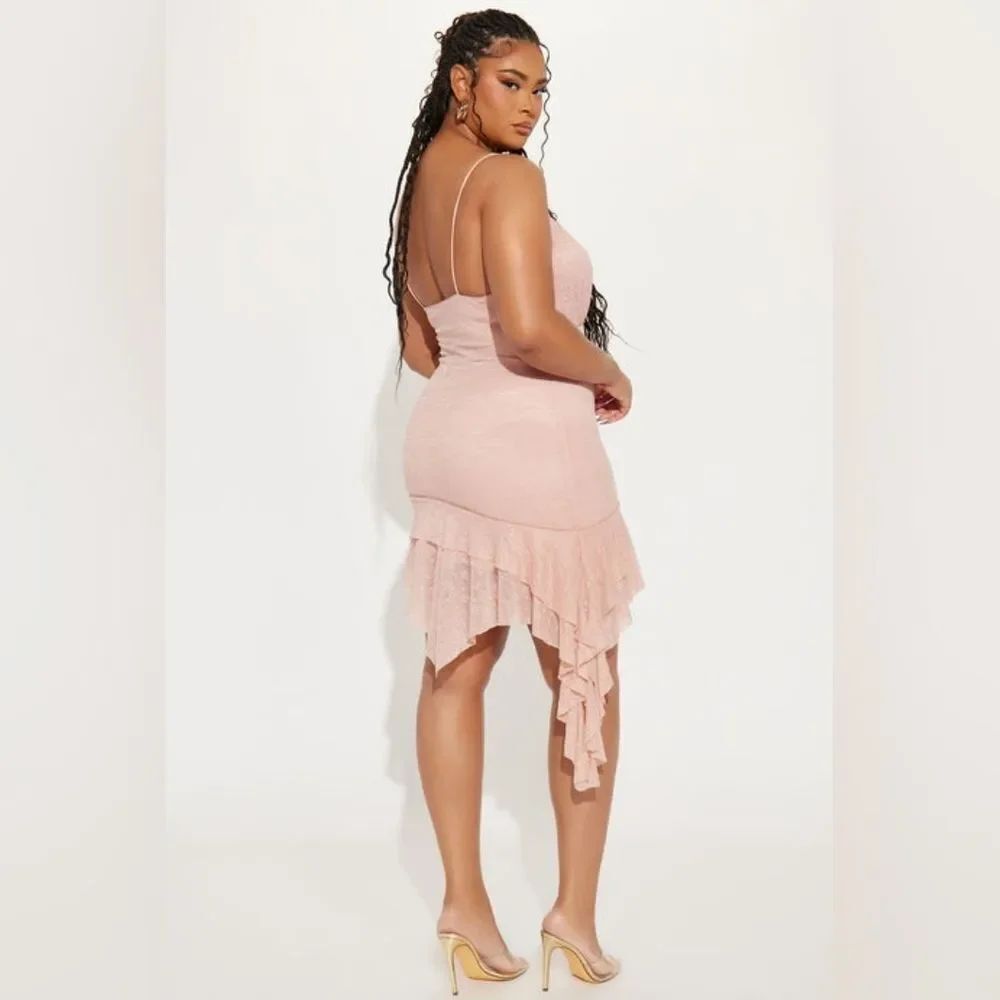 Fashion Nova  Wilma Lace Pink Mini Dress